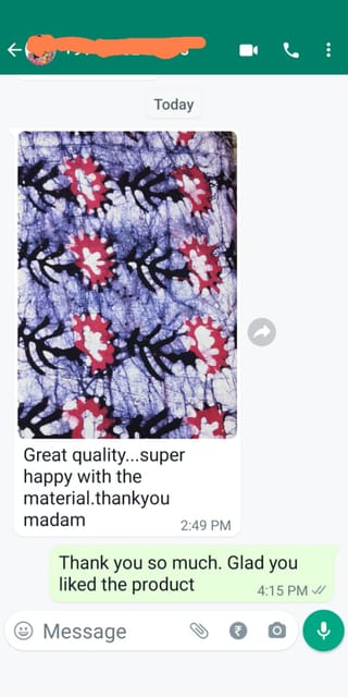 Great Quality.. Super happy with the material.. Thank you madam.. -Reviewed on 17th Jan 2023