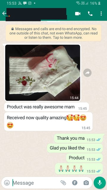 Product was really awesome mam, received now quality amazing -Reviewed on 25th MAR 2023