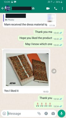 Mam received the dress material tq.... -Reviewed on 8th MAY 2023