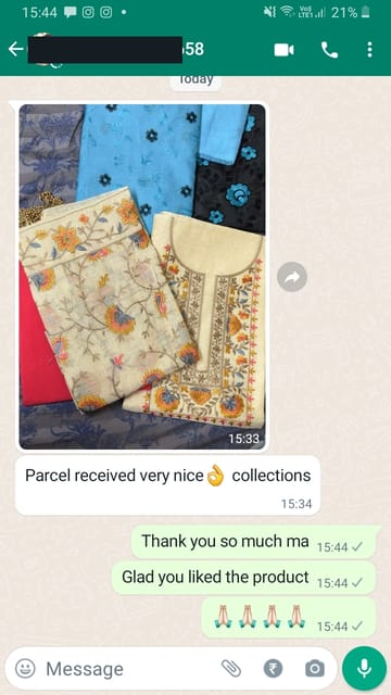 Parcel received very nice collections -Reviewed on 17th MAY 2023