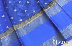 CODE WS856 :  Black base kalamkari printed pure kotas silk saree with contrast ink blue gap borders (lightweight), peacock printed pallu with tassels, contrast running digital printed blouse.