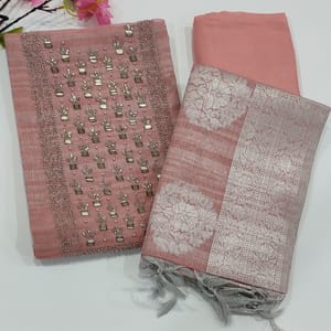 CODE  : Pastel Pink Tissue silk cotton(Please check for complete description of the product in the description section)