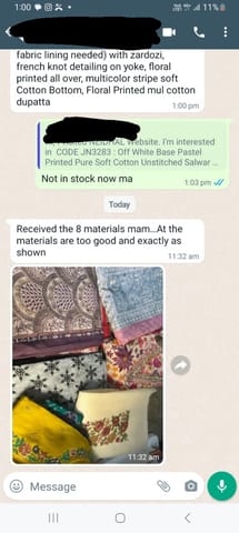 Received the 8 materials mam.... At the materials are too good and exactly as shown- Reviewed on 19 MAR-2024