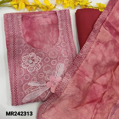 CODE MR242210 : Purple pure soft cotton unstitched salwar material