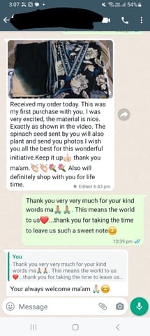Received my order today. This was my first purchase with you. i was very excited, the material is nice. exactly as shown in the video. the spinach seed sent by you will also plant and send you photos. - Reviewed on 17 APR-2024
