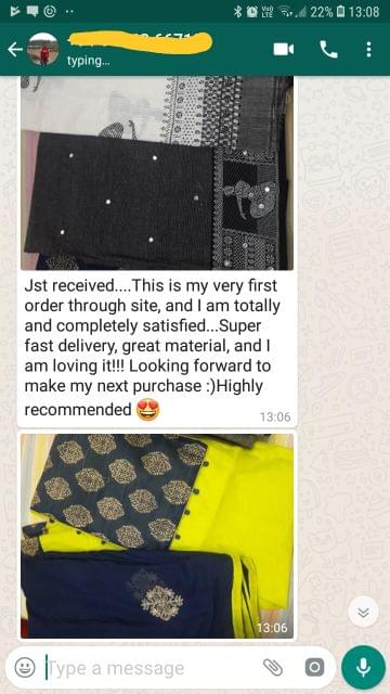 Just received. This is my very first order through site, And I am totally and completely satisfied. Super fast delivery, great material, And I am loving it!!! looking forward to make my next purchase: Highly recommended. - Reviewed on 03-Jan-2019